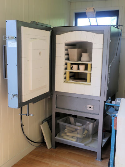 Kiln in Claudia's studio